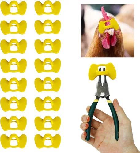 Weilan 20 piezas de miradores sin alicates con alicates, miradores de pollo, anteojos de faisán, aves de corral, anteojos, anteojos, anteojos
