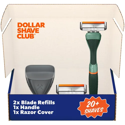 Miniatura 9 de Dollar Shave Club El juego de afeitado The Guest Pass 2 cartuchos de repuesto de enjuague Swift, 1 mango (negro), 1 cubierta de afeitar