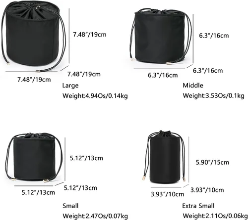Miniatura 2 de Organizador de bolso alto para mujer, de lona, redondo, organizador de bolso, bolso organizador redondo para cosméticos, bolsa de maquillaje