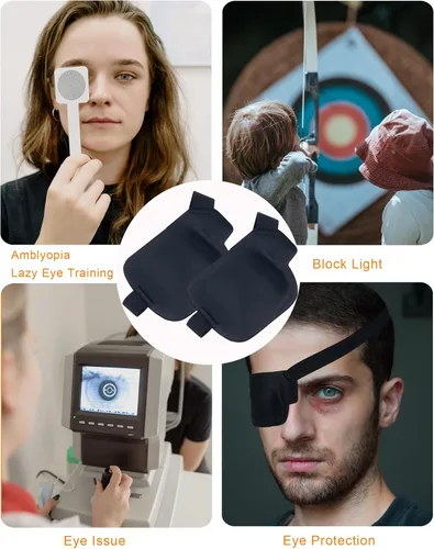 Miniatura 5 de Parche para los ojos, 2 parches médicos para los ojos para adultos y niños, parches para ojos perezosos para ambliopía 3D para ojo derecho (derecha)