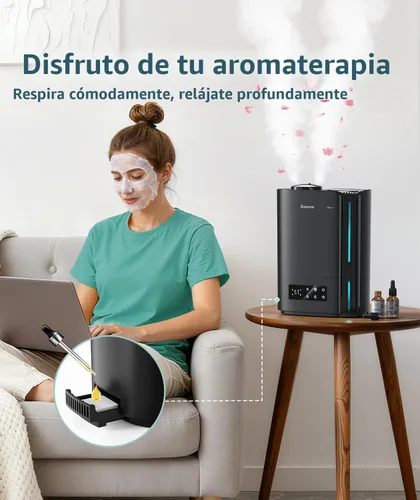 Miniatura 5 de BREEZOME - Humidificador de 6L, para dormitorio, habitación grande y difusor de aceite esencial, humidificador ultrasónico de llenado superior
