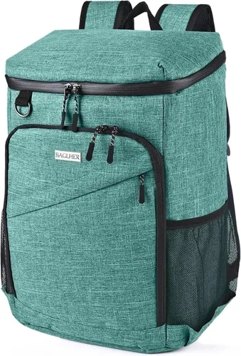 Miniatura 16 de BAGLHER Mochila Nevera Térmica Ligera Aislada - 30 Latas, A Prueba de Fugas para Almuerzo, Picnic, Senderismo, Viajes de Campamento Verde-Titán