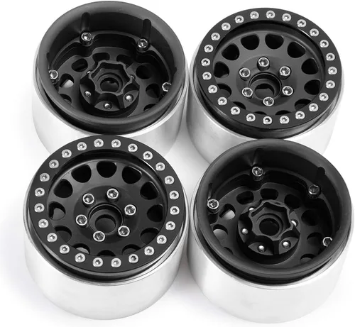 Miniatura 4 de RCLions Aluminio 1.9 Beadlock Ruedas Llantas 1.378 in para Axial SCX10 SCX10-II TRX4 Redcat Gen8 Gen7 1/10 Crawler Car Upgrade Parts