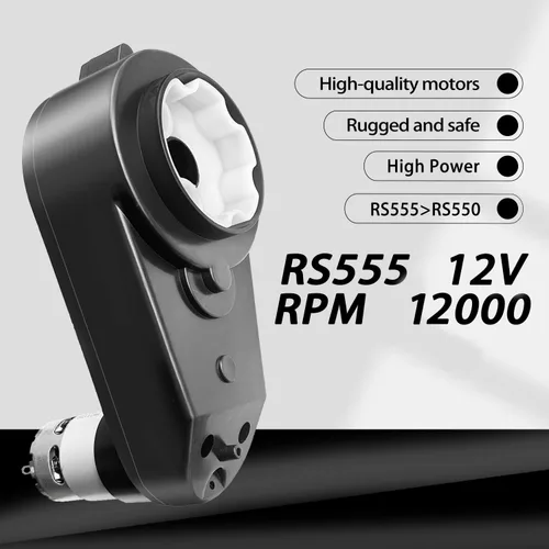 Miniatura 5 de Paquete de 2 cajas de engranajes de ruedas eléctricas de 12 V de apertura de 0.7 in/0.74 pulgadas, 12 voltios, piezas de repuesto para automóvil