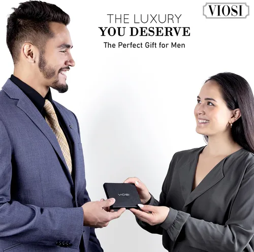 Miniatura 7 de Billetera con clip magnético con bolsa frontal de cuero de hombre, Viosi RFID, Marrón