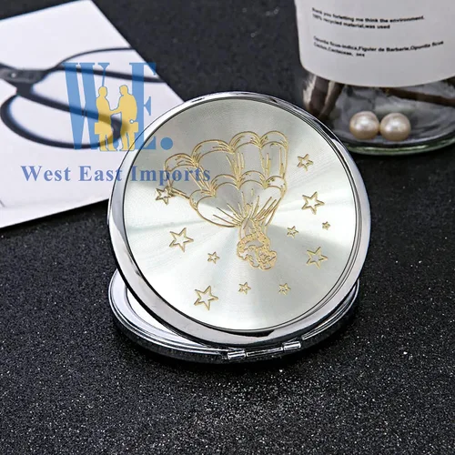 Miniatura 5 de WE Recuerdos de espejo compacto de Cenicienta personalizados (12 piezas) Rosa - Quinceañera/Sweet 15/Cumpleaños/Regalos para invitados