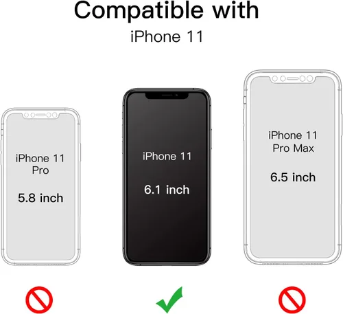 Miniatura 3 de JETech Funda para iPhone 11 de 6.1 pulgadas con protector de pantalla integrado antiarañazos, cuerpo completo de 360 grados, cubierta de teléfono