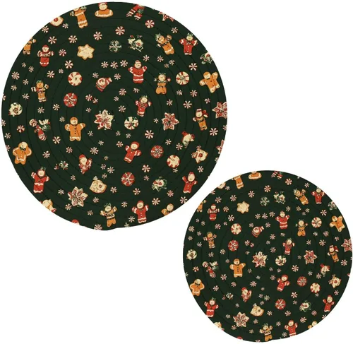 Miniatura 34 de Salvamanteles de flores de amapola otoñal para platos calientes, ollas y sartenes, salvamanteles tejidos de algodón, redondo, grande, decoración