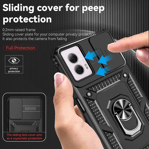 Miniatura 4 de HNHYGETE Funda para Moto G Power 5G 2024 con protector de pantalla: [grado militar de 20 pies a prueba de caídas] Funda protectora a prueba