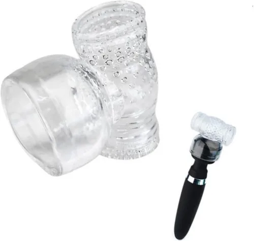 Miniatura 3 de GURECOD Accesorio de masajeador y accesorio de masaje, cubierta de cabeza de silicona transparente para masajeador