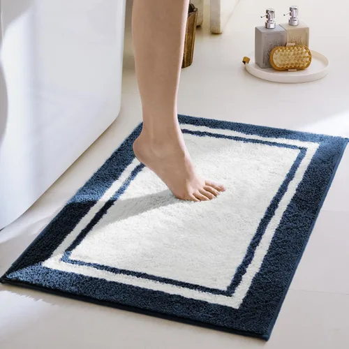 Miniatura 30 de GRANNY SAYS Alfombras de baño antideslizantes, lavables, extra suaves y absorbentes de agua para baño, alfombra de baño peluda de felpa, alfombra