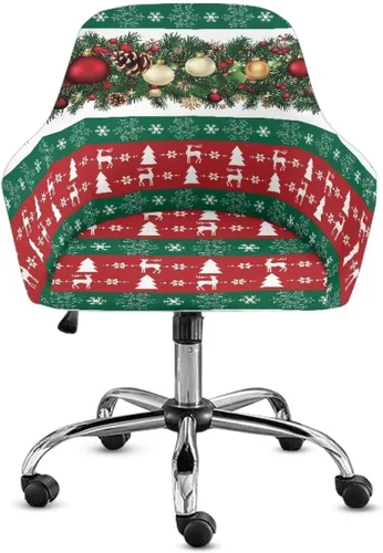 Miniatura 14 de Funda para sillón de invierno con diseño de muñeco de nieve, funda suave para silla de computadora, forro elástico para silla de escritorio, diseño