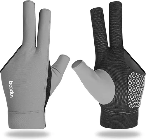 Miniatura 7 de YFY Guante de Billar de 3 Dedos para Mano Izquierda de Cuero Azul Adulto Unisex Jugadores de Billar Deportivo Compacto Fácil de Poner Guante
