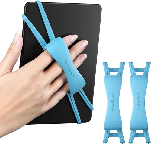 Paquete de 2 correas de mano cómodas para Kindle y tabletas, accesorios Kindle para leer en la cama, soporte de agarre seguro y ligero para