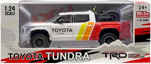 Miniatura 3 de Toyota Tundra TRD 4x4 Off Road - Camión modelo fundido a escala 1:24 (blanco)