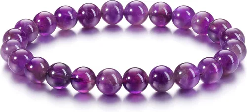 Miniatura 39 de Jovivi Pulsera elástica de cuentas redondas semipreciosas naturales – 0.315 pulgadas hecha a mano con cuentas de piedras preciosas curativas