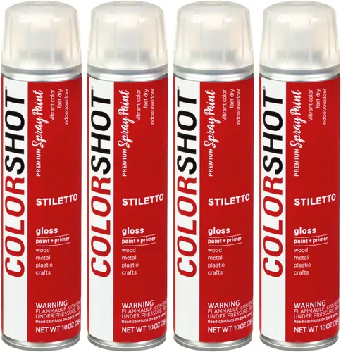 Miniatura 18 de COLORSHOT Pintura en aerosol brillante, aromaterapia (lavanda) 10 onzas, paquete de 4, pintura acrílica de secado rápido, uso en interiores