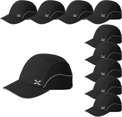 Miniatura 7 de TIHEEN Gorra de seguridad unisex, estilo gorra de béisbol con rayas reflectantes, ligera y transpirable, gorra de protección para la cabeza