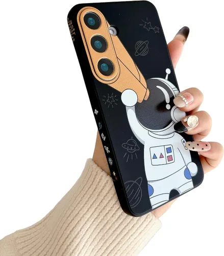 Miniatura 10 de Yonds Queen Funda ultra linda para Samsung Galaxy S22, diseño de astronauta de dibujos animados, diseño de cohete espacial, cubierta de parachoques