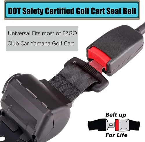 Miniatura 5 de 10L0L Kit de cinturón de seguridad para carrito de golf, paquete de 2 unidades de 42 pulgadas retráctiles con soporte para Yamaha/DS/EZGO TXT/RXV