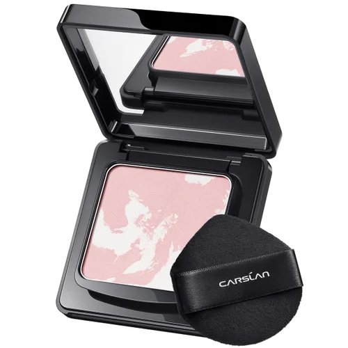 Miniatura 11 de CARSLAN Polvo prensado impermeable para la cara compacto, control de aceite de larga duración de 24H Polvo fijador prensado sin talco, libre de 01