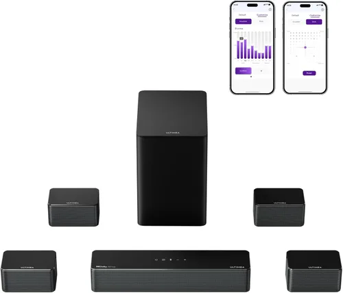 ULTIMEA Sistema de sonido envolvente 7.1 para TV con Dolby Atmos, barra de sonido de 460 W para TV con subwoofer de 6.5 pulgadas, control por