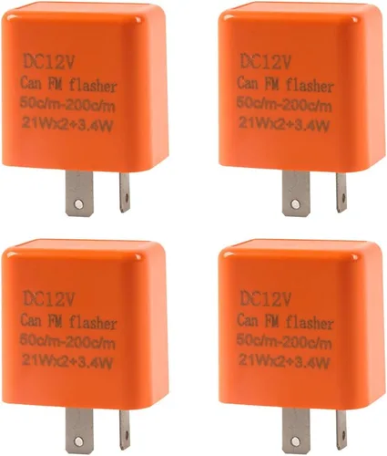 Miniatura 7 de AICEL Relé de intermitente LED de 2 pines electrónico, paquete de 4, relé de intermitente ajustable de velocidad de 12V para señal de giro