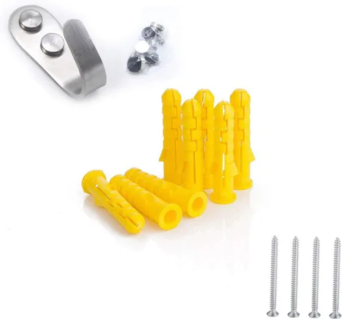 Miniatura 4 de Ganchos de pared resistentes, paquete de 8 ganchos individuales de acero inoxidable cepillado, ganchos pequeños en J para colgar ropa, chaquetas
