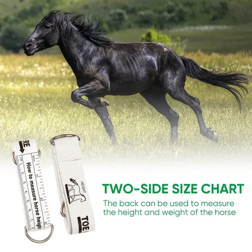 Miniatura 4 de Konohan Cinta métrica de caballo para altura y peso, cinta multifuncional para peso de caballo, medición de peso portátil de PVC para caballos, 8.2