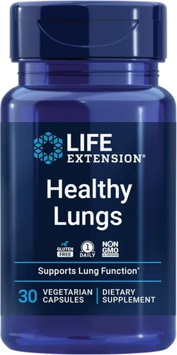 Life Extension Pulmones saludables, suplemento respiratorio, protección pulmonar, boswellia serrata, extracto de azafrán, una vez al día, sin