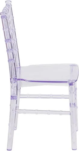 Miniatura 7 de Flash Furniture Silla Chiavari para Niños de Resina de Cristal Transparente para Fiestas y Eventos para Uso Comercial y Residencial