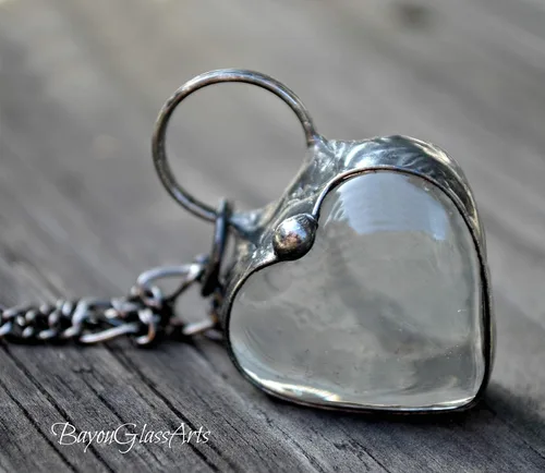 Miniatura 39 de Handmade Glass Chunky Heart Necklace