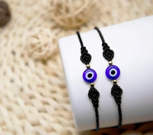 Miniatura 4 de Lavoio Pulseras de nudo de la suerte contra el mal de ojo, hechas a mano, ajustable, amuleto de cuerda roja para mujeres, hombres, niños y niñas