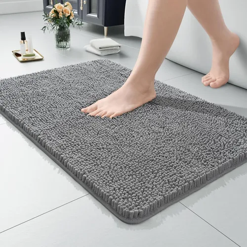 Miniatura 15 de LOCHAS Alfombra de Baño de Lujo Lanuda Tapete de Baño 24 x 17 Pulgadas, Alfombras de Baño Lavables Antideslizantes para Baño y Ducha, Alfombras