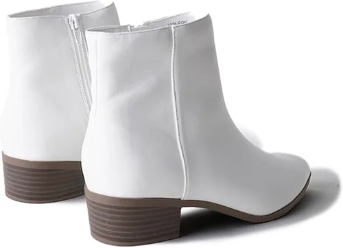 Miniatura 6 de J. Adams Botas de tobillo Viper para mujer, botas cortas y gruesas de tacón bajo con puntera puntiaguda, cómodas y elegantes para el uso diario