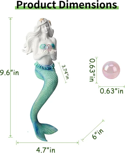 Miniatura 3 de Teaeeno Decoraciones únicas de sirena para pecera, kit de decoración de sirena para casa, decoración de acuario, encantadora estatua de decoración