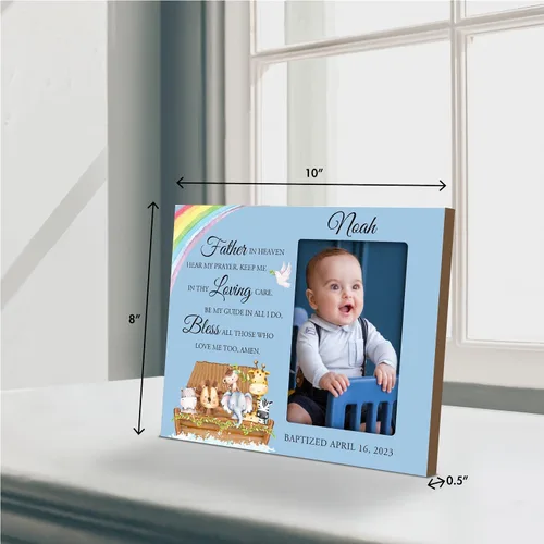 Miniatura 4 de LifeSong Milestones Marco de fotos de bautismo, regalos de bautismo personalizados para niñas, niños, padrinos, regalos de baby shower, recuerdos