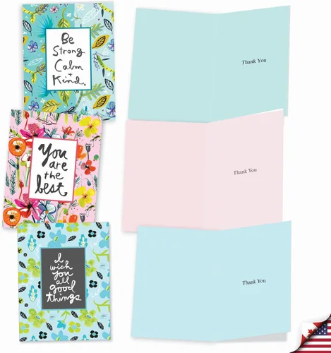 Miniatura 4 de The Best Card Company - Tarjetas de agradecimiento y gratitud (caja de 10), tarjetas de notas para todas las ocasiones, juego de papelería de 4 x
