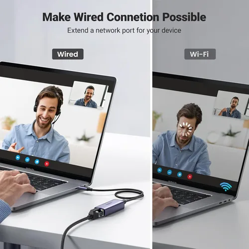 Miniatura 4 de UGREEN Adaptador USB C a Ethernet, 1000 Mbps, RJ45, sin controlador, compatible con Windows, MacOS, iPadOS, ChromeOS, Android, portátil, tableta