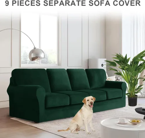 Miniatura 17 de Funda para Sofá de Terciopelo, Fundas Elásticas para Sofá para Funda Principal Separada/Respaldos y Cojines de Asiento, Funda para Sofá, para Fundas