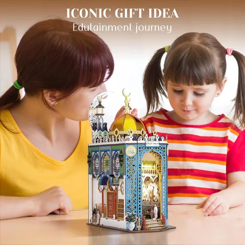 Miniatura 6 de Kit de rincón de libros, colección de libros antiguos, kit de casa en miniatura, muñeca de casa pequeña para adultos, estantería para familiares