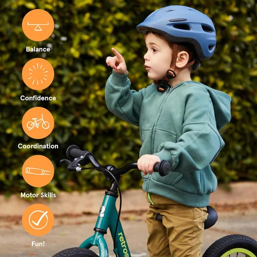 Miniatura 6 de Retrospec Cub Plus - Bicicleta de equilibrio para niños y niñas de 18 meses a 4 años, sin pedales, con marco ligero y freno en V ajustable, asiento