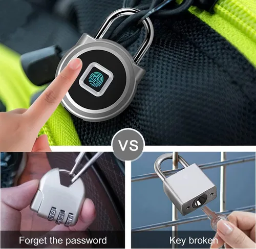 Miniatura 9 de eLinkSmart Candado de Casillero de Gimnasio con Huella Dactilar Remota Registro de Desbloqueo Autorizado - Cerradura Inteligente de Seguridad