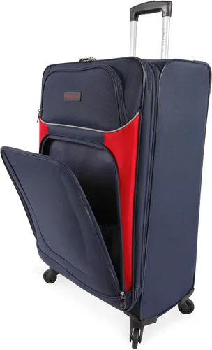 Miniatura 2 de NAUTICA Oceanview - Juego de maletas Softside de 5 piezas, azul marinorojo, marino, Oceanview - Juego de equipaje de 5 piezas