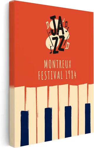 Miniatura 10 de Poster Master Lienzo ilustrado – Impresión minimalista retro – San Sebastián, festival de jazz, piano, estética – Regalo para artista, amigo