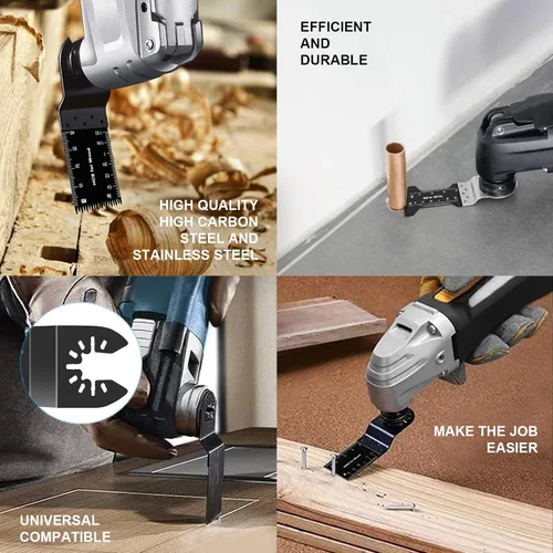Miniatura 5 de 23 hojas de sierra oscilantes de liberación rápida para cortar madera plásticos compatibles con Fein Multimaster Porter Cable Black & Decker Ridgid