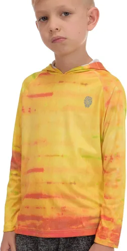 Miniatura 4 de Sudaderas con capucha para niños al aire libre, camisetas atléticas juveniles, protección solar UPF 50+