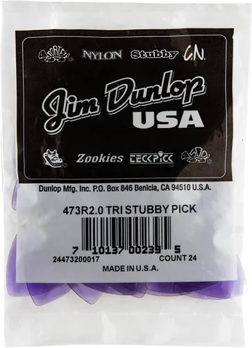 Miniatura 4 de Jim Dunlop Tri Stubby - Púas para guitarra (0.079 in), paquete de 24