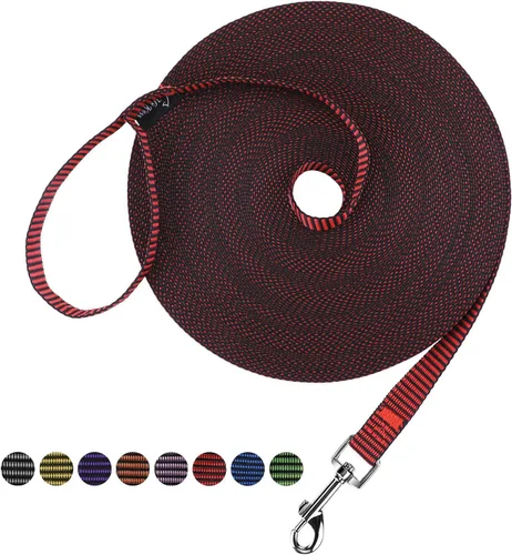 Miniatura 17 de Hi Kiss Correa de Entrenamiento de Obediencia y Agilidad para Perros/Cachorros - 15 pies 20 pies 30 pies 50 pies 100 pies - Ideal para Jugar