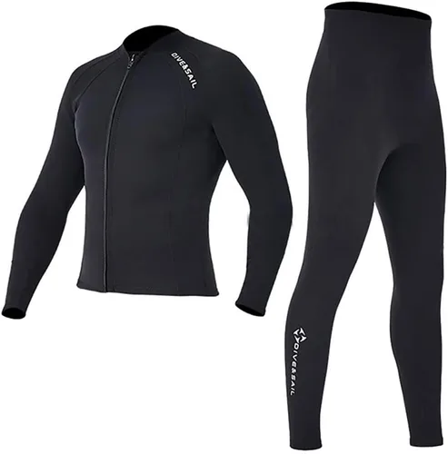 Traje de neopreno de dos piezas de neopreno de 0.079 pulgadas, traje de buceo para hombres y mujeres, buceo